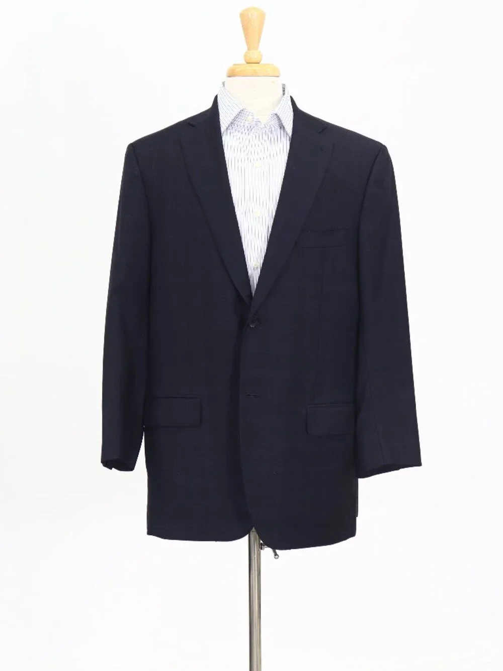 ISAIA 44R Navy Blazer Sport Coat Jacket 2-Button Check W759